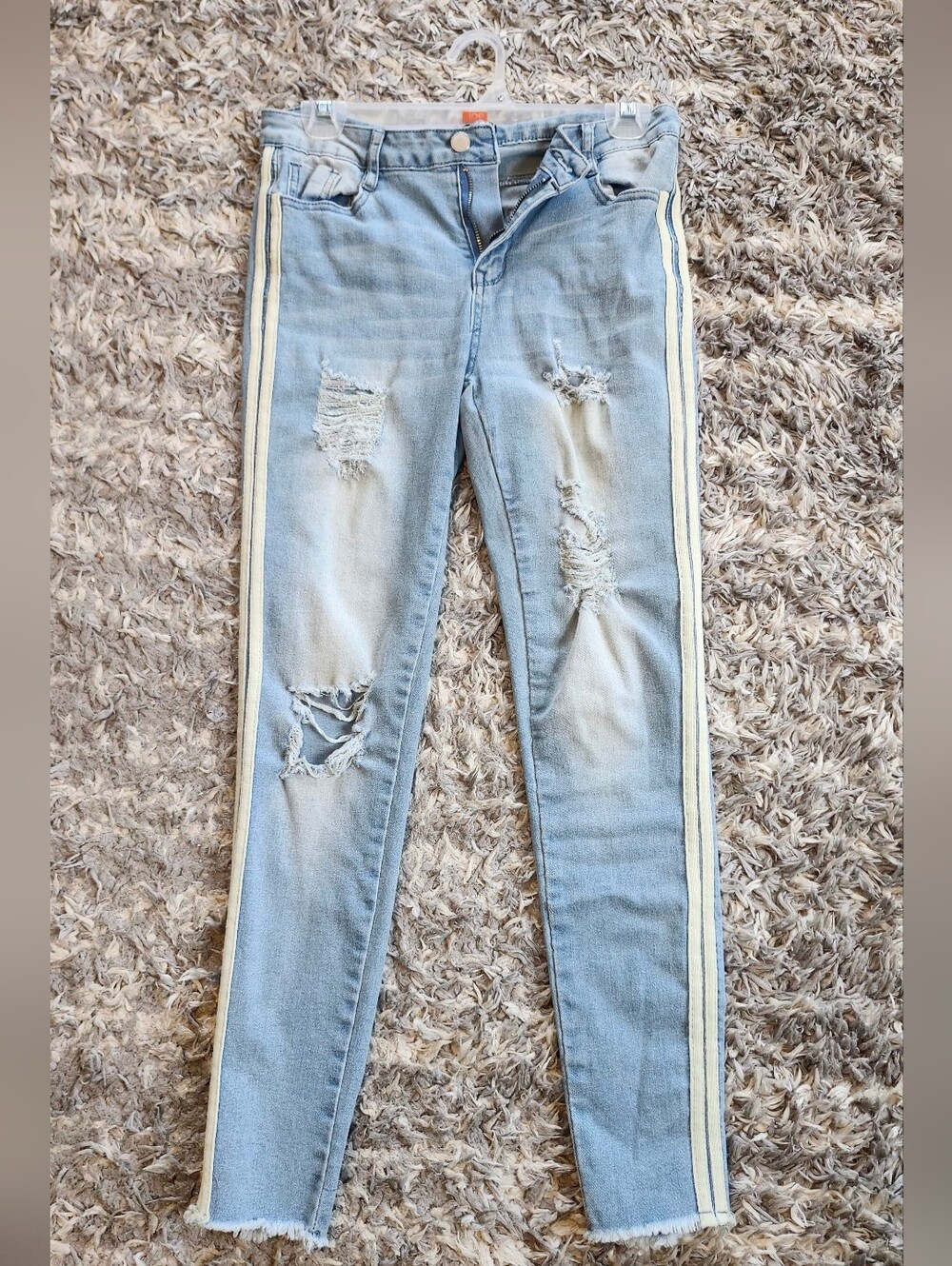 2 Pairs Women Size 3 Jeans Skinny Leg Distressed Style